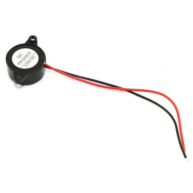 RuiLing 2pcs DC 3-24V Active Piezo Buzzer with Lead Wire 2312 High Decibels Continuous Sounder Electronic Buzzer Alarm 23x12mm - Image 2